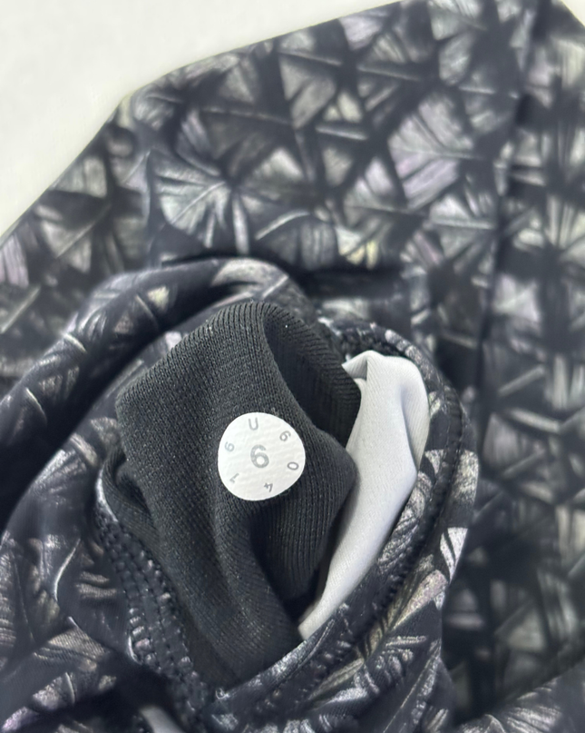 Lululemon Black Geometric Pattern High-Rise Performance Leggings