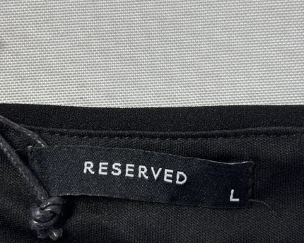 Reserved Black Square Neck Rose Button Crop Top W/Tags