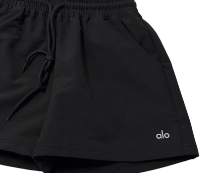 Alo Black Athletic Drawstring Shorts