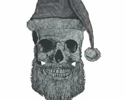Jacamo Black Santa Skull Graphic Tee