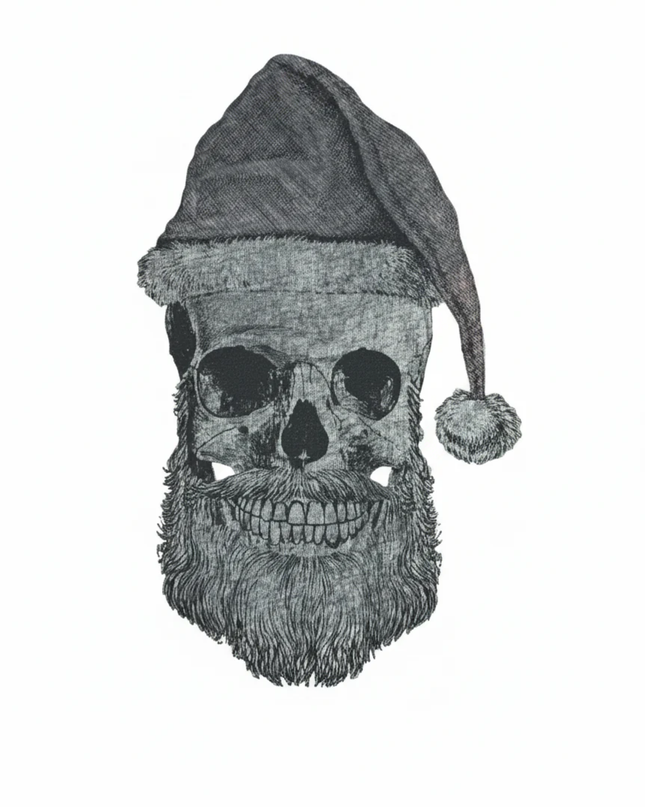 Jacamo Black Santa Skull Graphic Tee