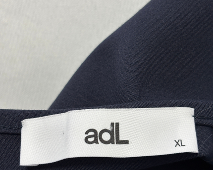 Adl Navy Blue Sleeveless Fit and Flare Pleated Mini Dress