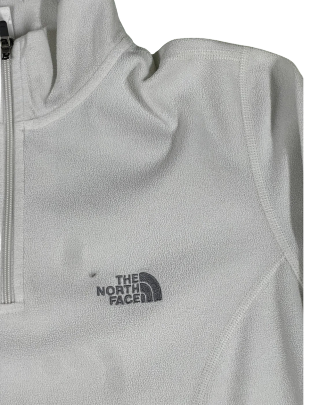 The North Face White Quarter-Zip TKA 100 Fleece Sweater