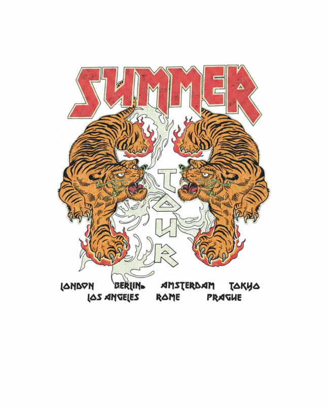 Summer Tour Tiger Black Graphic Tee