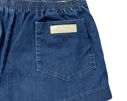 18th Amendment Blue Cotton Denim Shorts