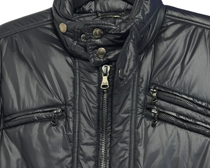 D&G Men's Black Quilted Bomber Jacket