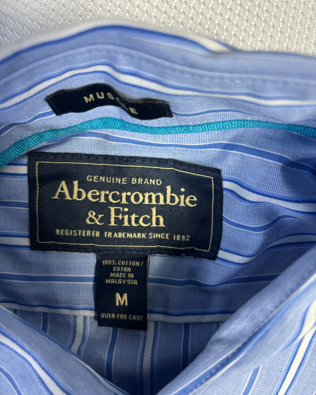 Abercrombie & Fitch Blue Striped Muscle Fit Shirt