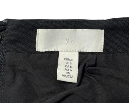 H&M Classic Black A-Line Mini Skirt