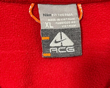 Nike ACG Red Full-Zip Fleece Jacket