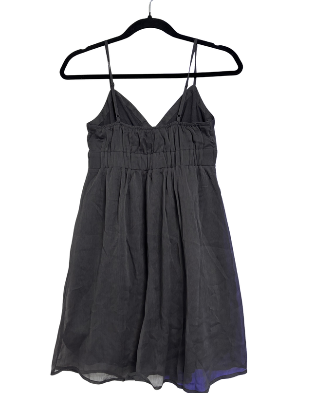 American Eagle Black Empire Waist Chiffon Mini Dress