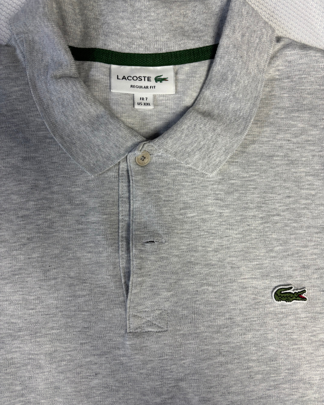 Lacoste Grey Short Sleeve Regular Fit Polo Shirt