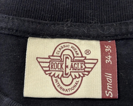 Rock Eagle Black Native American and Wolf Graphic Tee