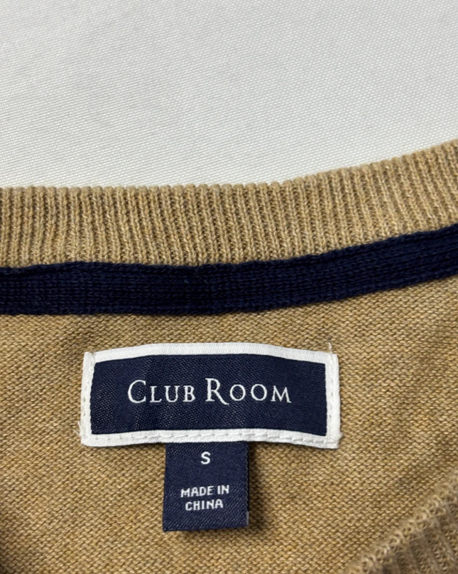 Club Room Tan/Navy/Grey Striped Sweater