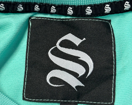 Sinners Attire Aqua Embroidered Number 7 Streetwear Jersey