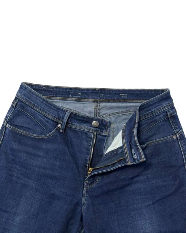 Levi's Blue Mid Rise Skinny Jeans