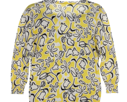 French Connection Yellow/Floral Cardigan