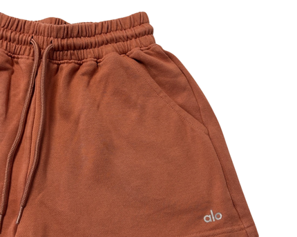Alo Terracotta High-Waist Sweat Shorts