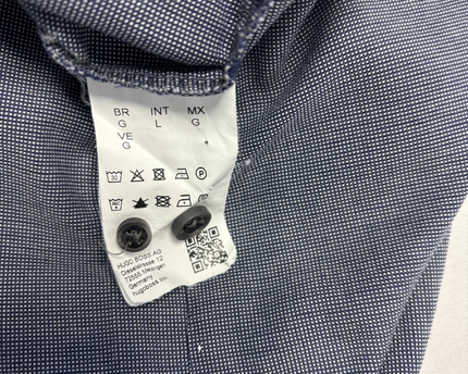 Boss Blue Regular Fit Stretch Short Sleeve Shirt