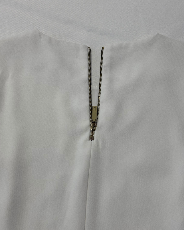 Ted Baker White Cold Shoulder Flutter Sleeve Blouse