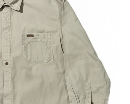 Carhartt Beige Rugged Long Sleeve Work Shirt