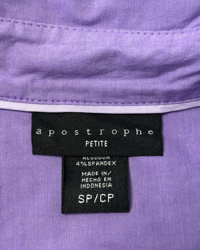 Apostrophe Purple Long Sleeve Button Down Shirt