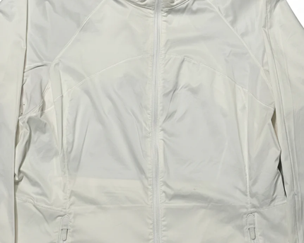Lululemon White Full-Zip Lightweight Athletic Sports Jacket