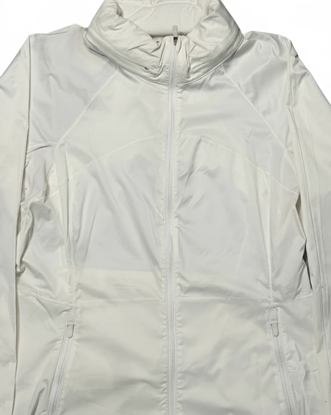 Lululemon White Full-Zip Lightweight Athletic Sports Jacket