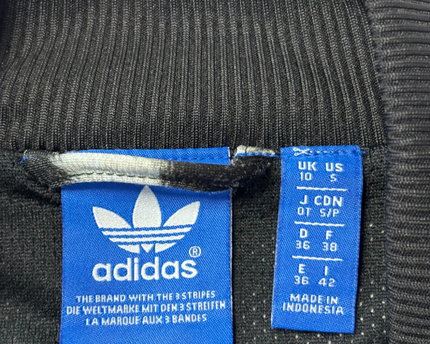 Adidas Black and White Zebra Print Track Jacket