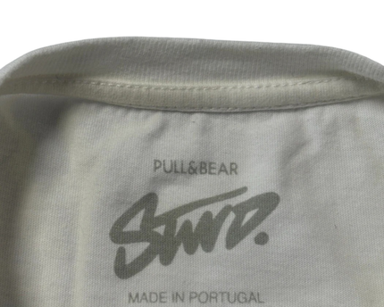 Pull&Bear White Graphic Cobra Logo T-Shirt
