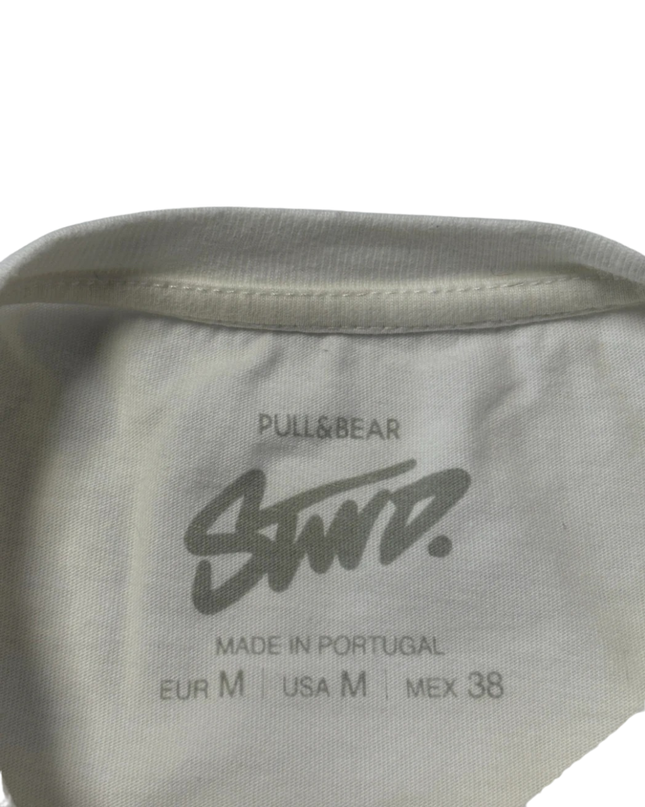 Pull&Bear White Graphic Cobra Logo T-Shirt