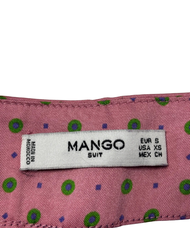 Mango Purple Floral Ruffle Hem Shorts