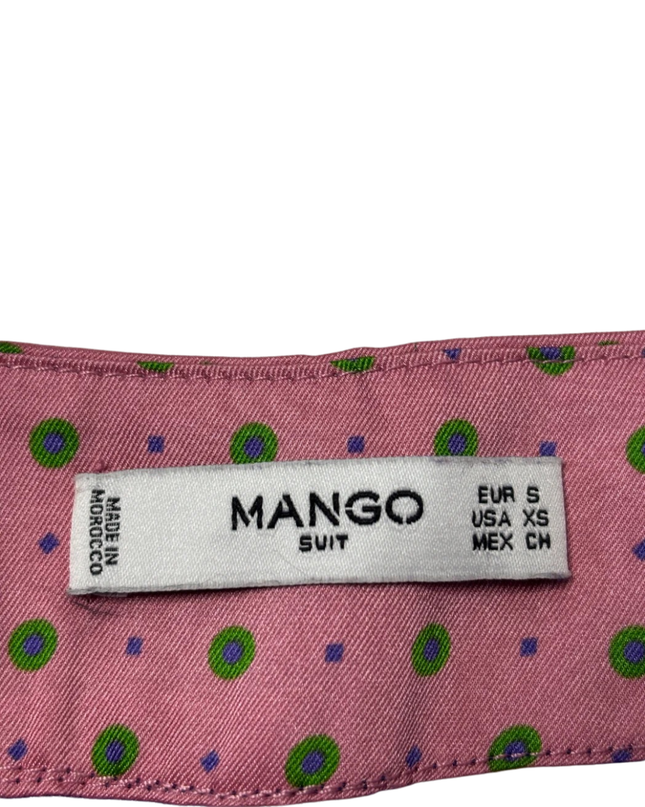 Mango Purple Floral Ruffle Hem Shorts