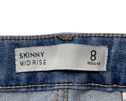 Next Blue Skinny Mid Rise Jeans