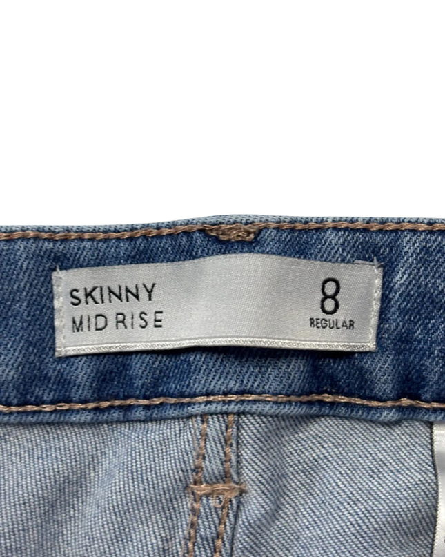 Next Blue Skinny Mid Rise Jeans