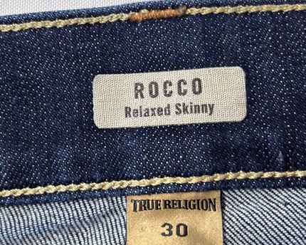True Religion Dark Blue Rocco Relaxed Skinny Jeans