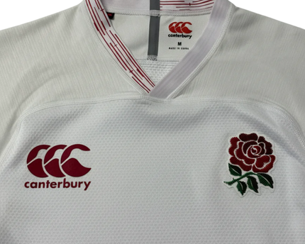 Canterbury White England Rugby V-Neck Performance Jersey
