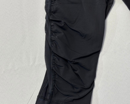 Lululemon Black Ruched Mesh Cropped Leggings