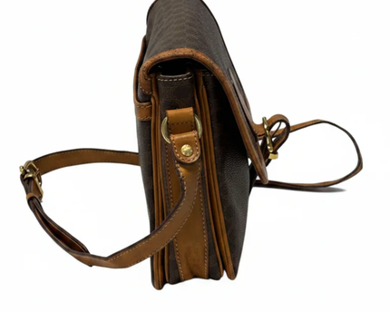 Celine Brown Macadam Monogram Crossbody Bag