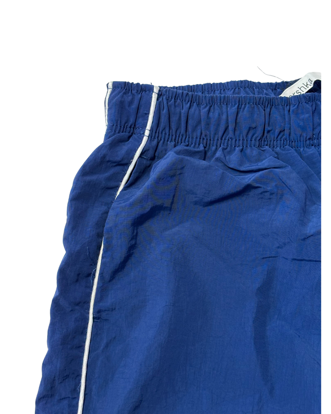 Bershka Blue Wide-Leg Sporty Track Pants