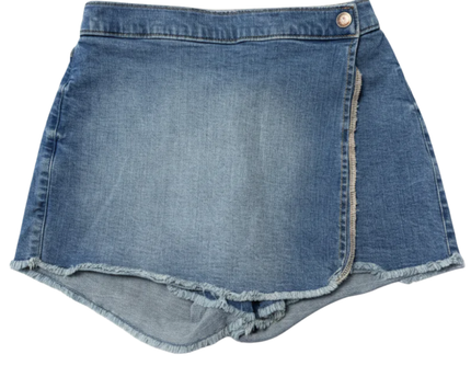 Abercrombie Kids Blue Denim Wrap Skort