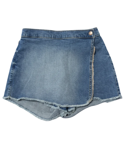 Abercrombie Kids Blue Denim Wrap Skort