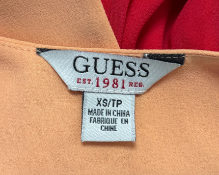 Guess Red Sleeveless Chiffon Mini Dress