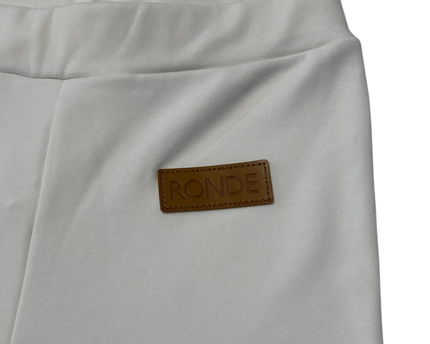 RONDE Sleek White High-Waisted Performance Leggings