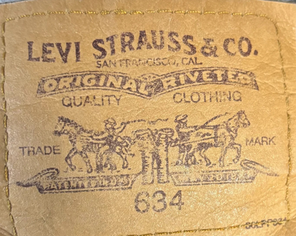 Levi's Black Vintage 634 Orange Tab Cut-Off Denim Shorts