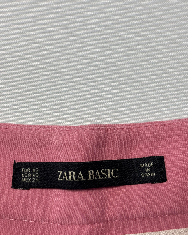 Zara Basic Pink High-Waisted Tailored Shorts