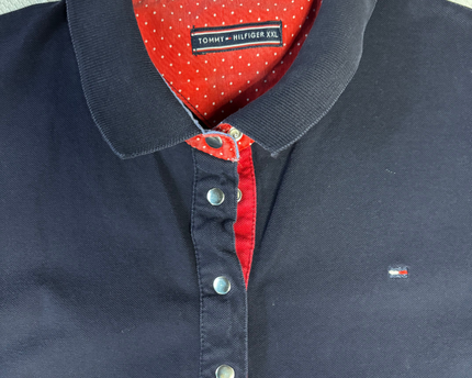 Tommy Hilfiger Navy Blue Classic Fit Short Sleeve Polo Shirt