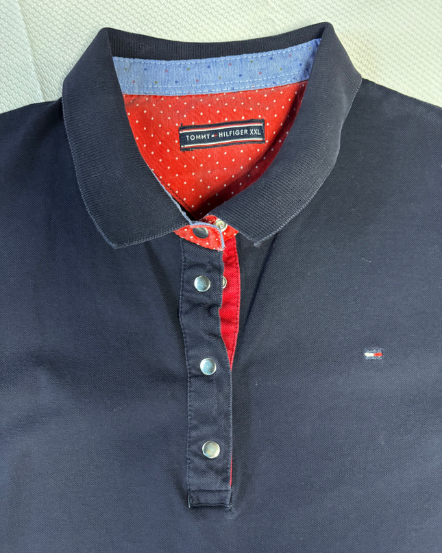 Tommy Hilfiger Navy Blue Classic Fit Short Sleeve Polo Shirt