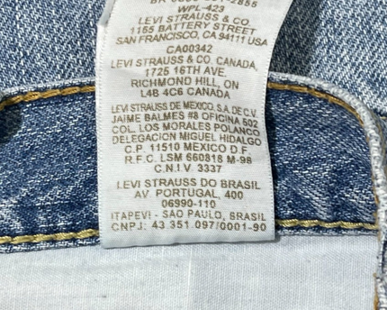 Levi's 550 Relaxed Fit Blue Denim Shorts