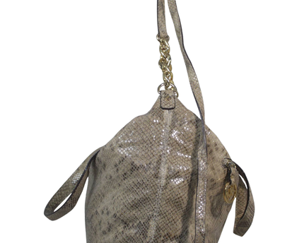 Michael Kors Beige Snakeskin Embossed Shoulder Bag
