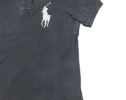 Polo Ralph Lauren Black Big Pony Custom Fit Polo Shirt